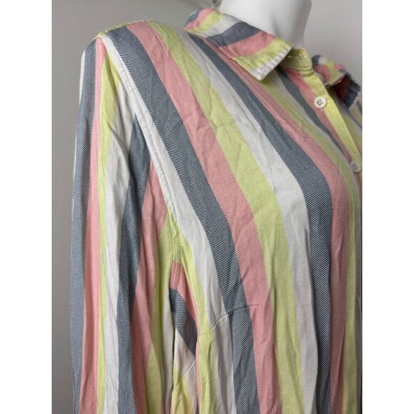 Torrid Pastel Multicolored Striped Blouse Size 3 - Picture 4 of 8